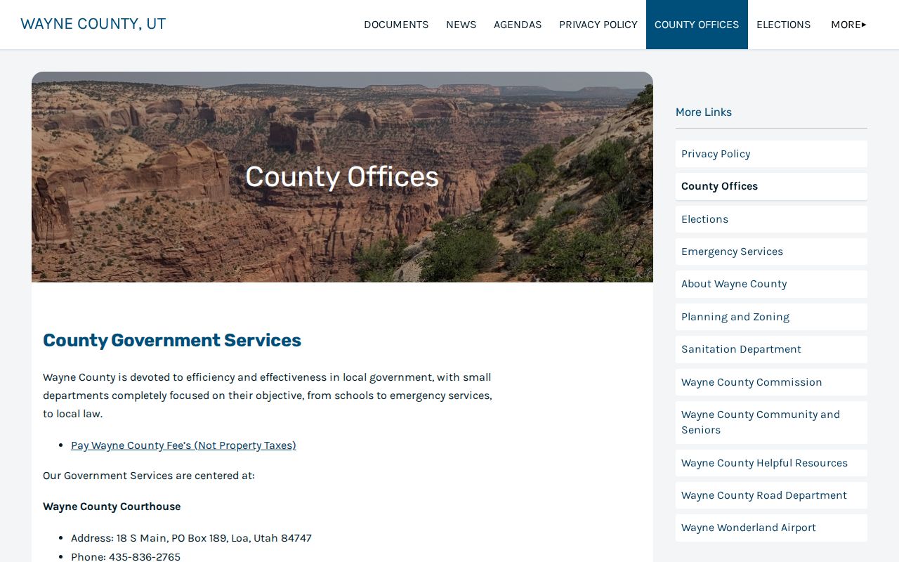 Wayne County court and Sheriff contact cards for official status questions