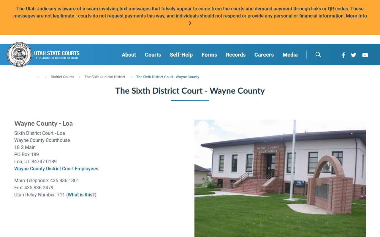 Sixth District Court Wayne County contact information